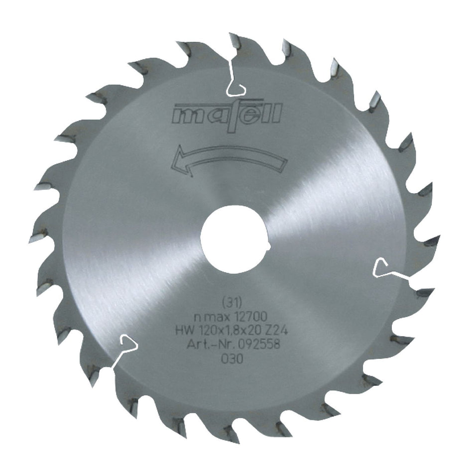 Lama Circolare Mafell 120 x 1,2/1,8 x 20 mm, Z 24, WZ, per impiego univerdale