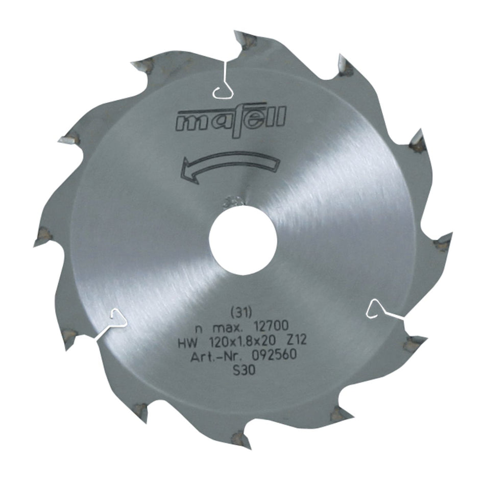 Lame de scie circulaire Mafell 120 x 1,2/1,8 x 20 mm, Z 12, WZ, pour coupes longitudinales