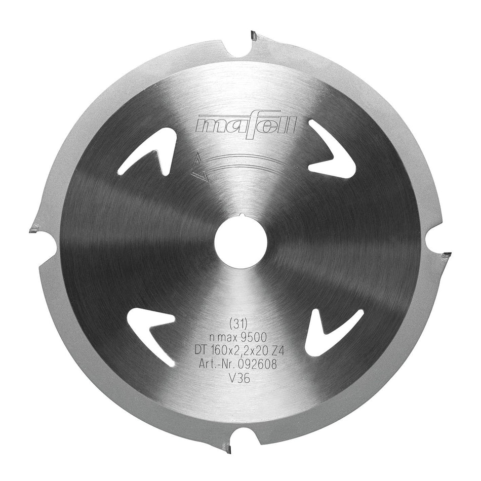 Lame de scie circulaire Mafell KSB-AM160 DT 160 x 2,2 x 20 mm, Z4, FZ, Matériaux abrasifs