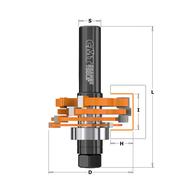 Kit de freze disc pentru caneluri laterale