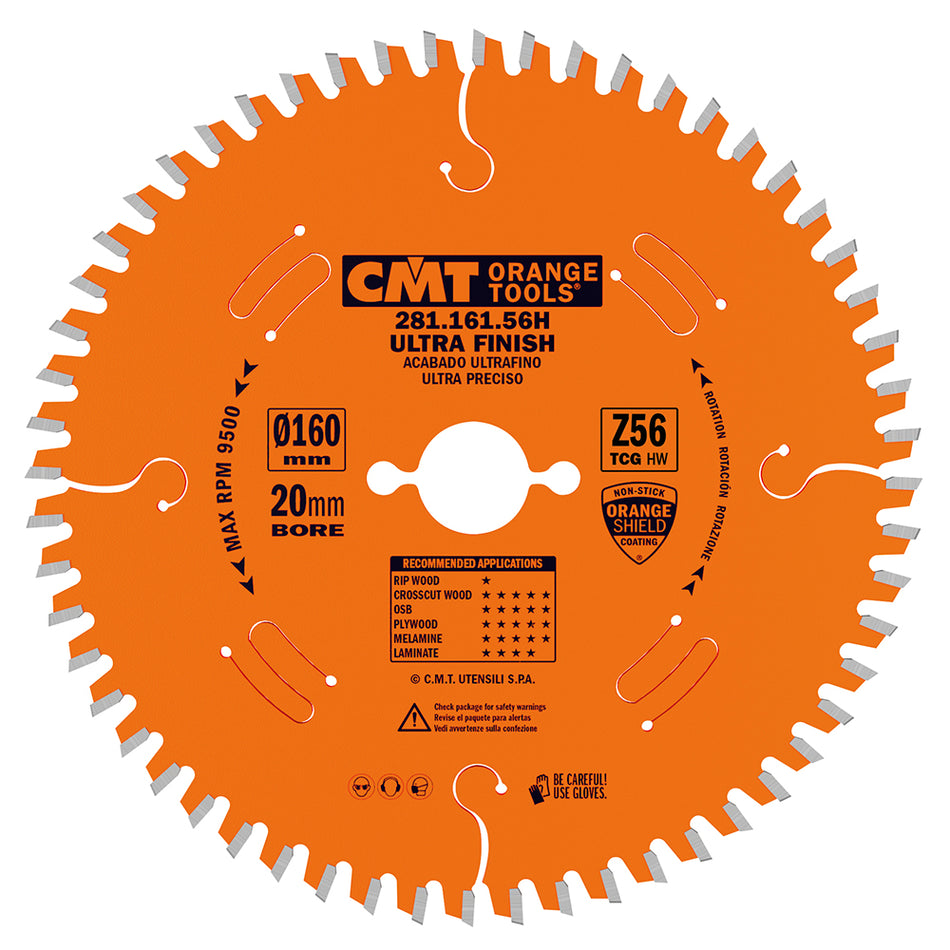 Negativ-Trapezzahnblätter für Laminate und Spanplatten, Industrieserie