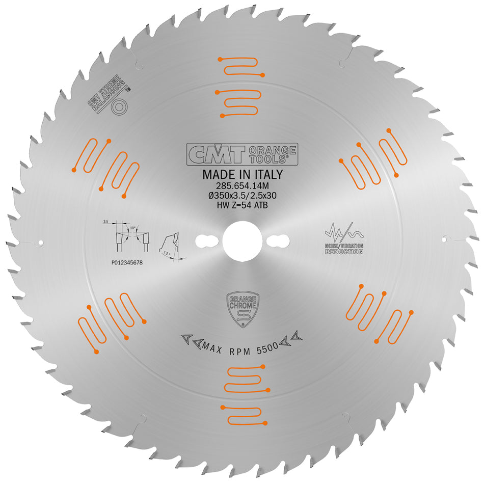 Verchromte und schallgedämpfte Klingen mit abwechselnden Zähnen, industriell