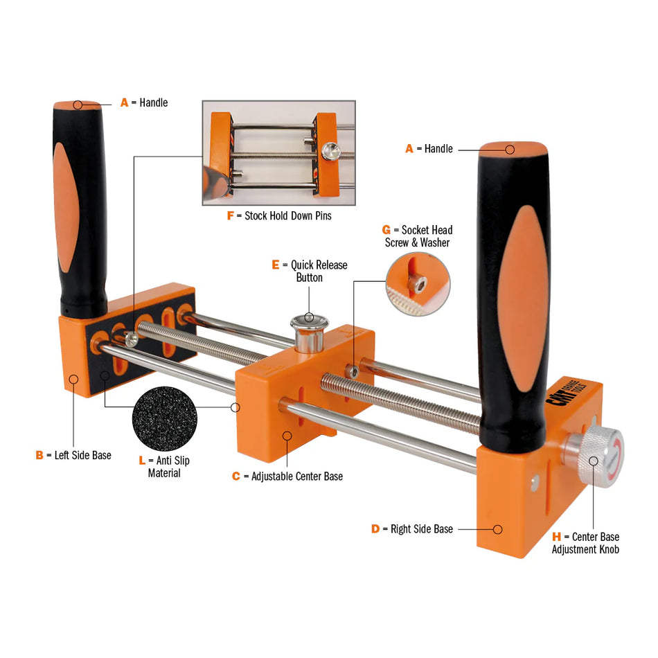 ÉTAU DE SÉCURITÉ POUR LE TRAITEMENT DE PETITES PIÈCES PTC-1