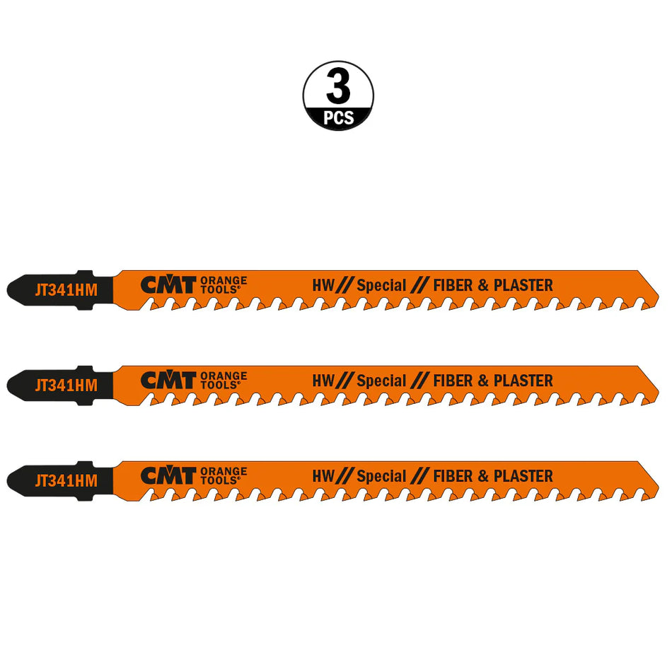 Klingen zum Schneiden von Gipskartonplatten, Faserzementplatten, Glasfaser und Epoxidharzen JT341HM-3