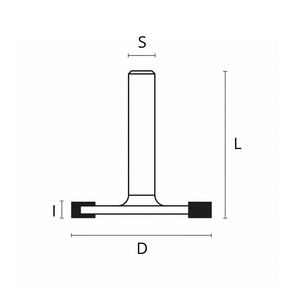 Fresa per scanalature a T Z=4 GodzillaBits