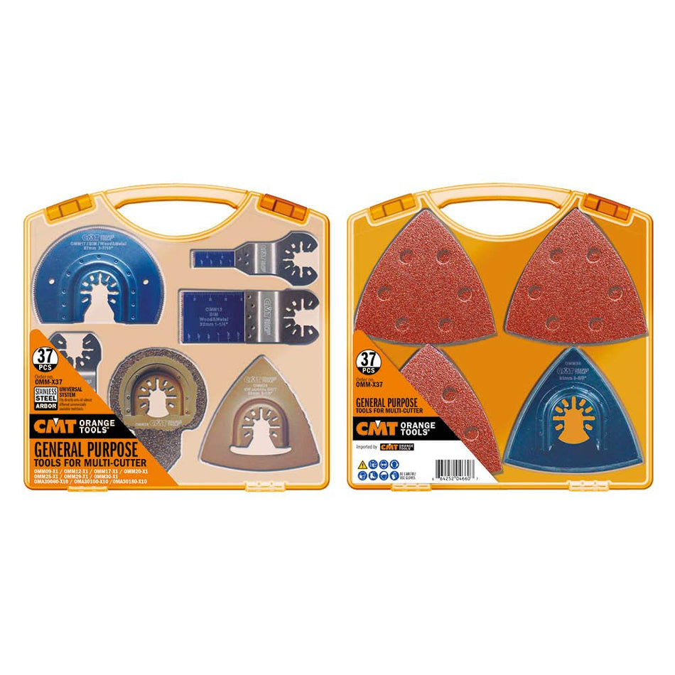 SET 37 PCS LAMES ET ACCESSOIRES POUR OUTILS MULTIFONCTIONS OMM-X37