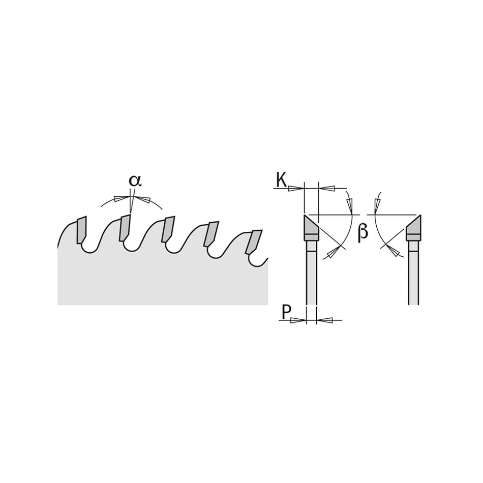 Verchromte und schallgedämpfte Klingen für Melamin und Laminat, Industrieserie