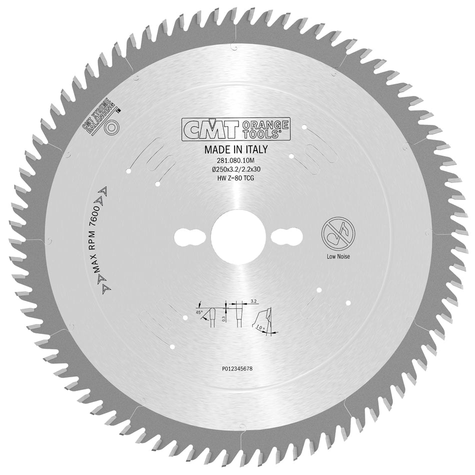 Positive Trapezzahnblätter für Laminate und Spanplatten, Industrieserie