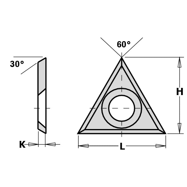 COUTEAUX TRIANGULAIRES RÉVERSIBLES STANDARD 30° 790.220.02
