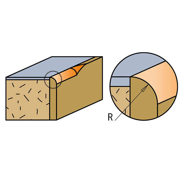 FRAISES DIAMANTÉES POLYCRISTALLINES À RAYON CONCAVE POUR COMPOSITES ET STRATIFIÉS