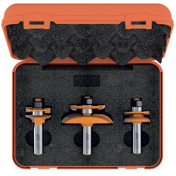 Set mit 3 Fräsern für Türen