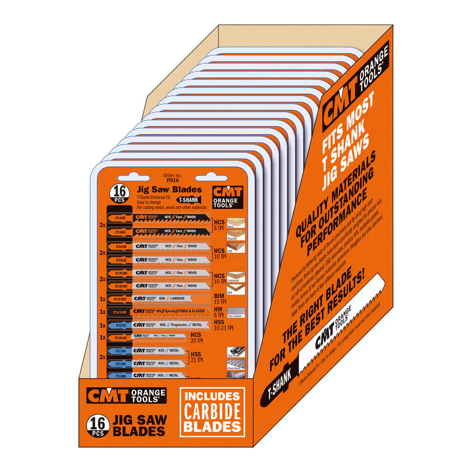 SET DI 16 LAME PER SEGHETTI ALTERNATIVI JT016