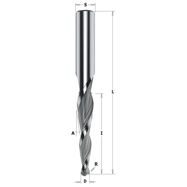Positiver Spiralfräser mit konvexem Radius für 2D-/3D-Schnitzereien