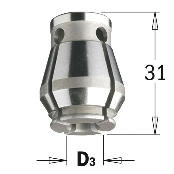 Bikonische Spannzangen für Spannfutter 123