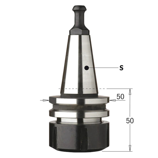 Elastische Spannzangenfutter „ER32“, konischer ISO30-Anschluss