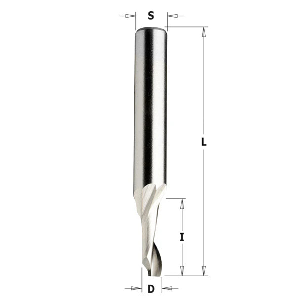 FRESE ELICOIDALI PER ALLUMINIO E PVC HS 5%CO MONOTAGLIENTE POSITIVO