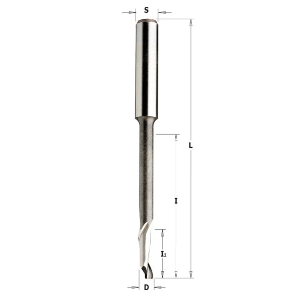 FRESE ELICOIDALI PER ALLUMINIO E PVC HSS 5%CO MONOTAGLIENTE POSITIVO, SERIE RIBASSATA