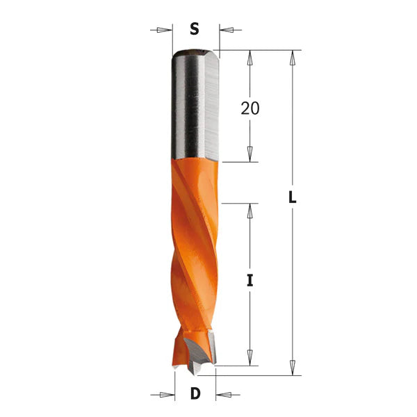 4-Nut-Bohrer, Sacklöcher
