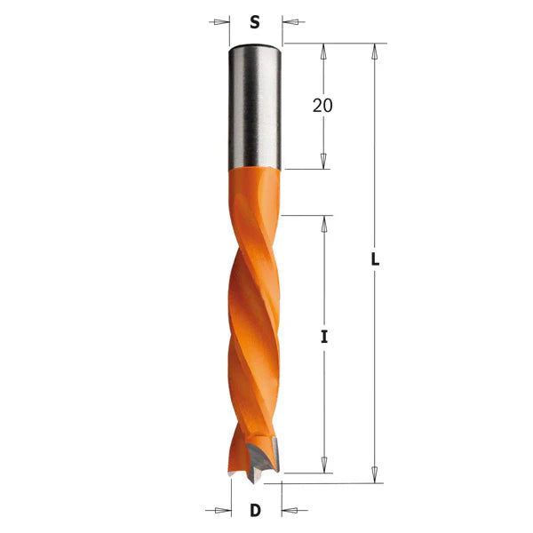 4-Nut-Bohrer, Sacklöcher