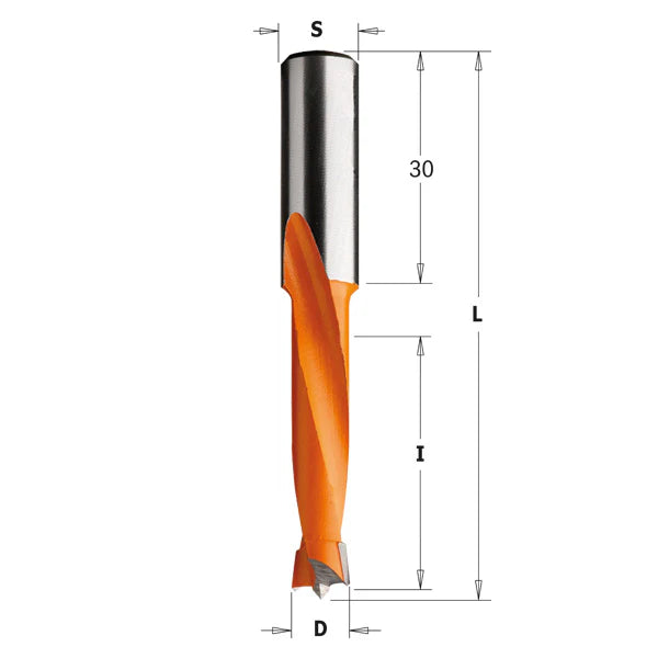 2-Nut-Bohrer, Sacklöcher