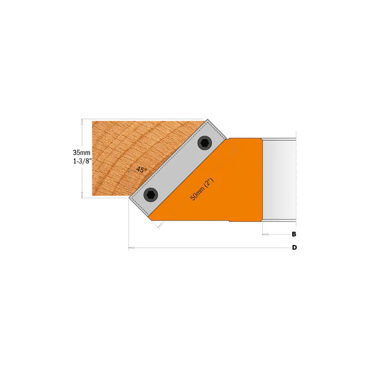 TÊTES DE COUTEAU POUR BISEAU À 45°