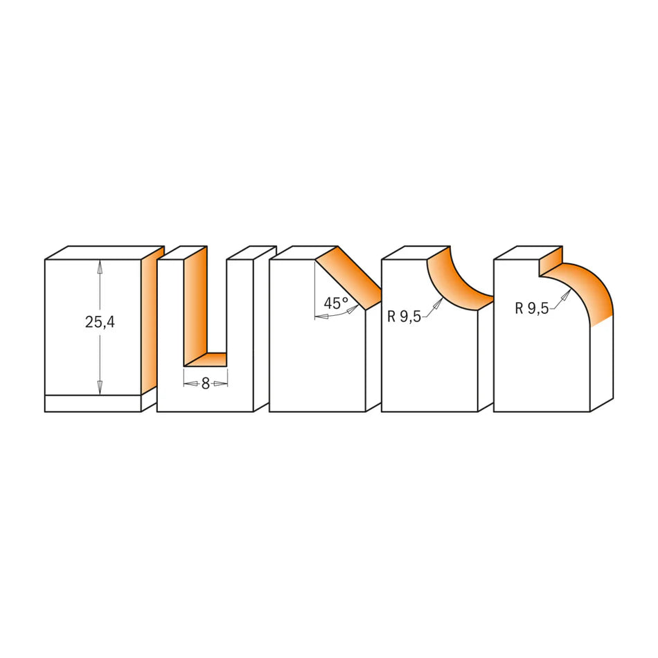 Set de 5 freze profilate