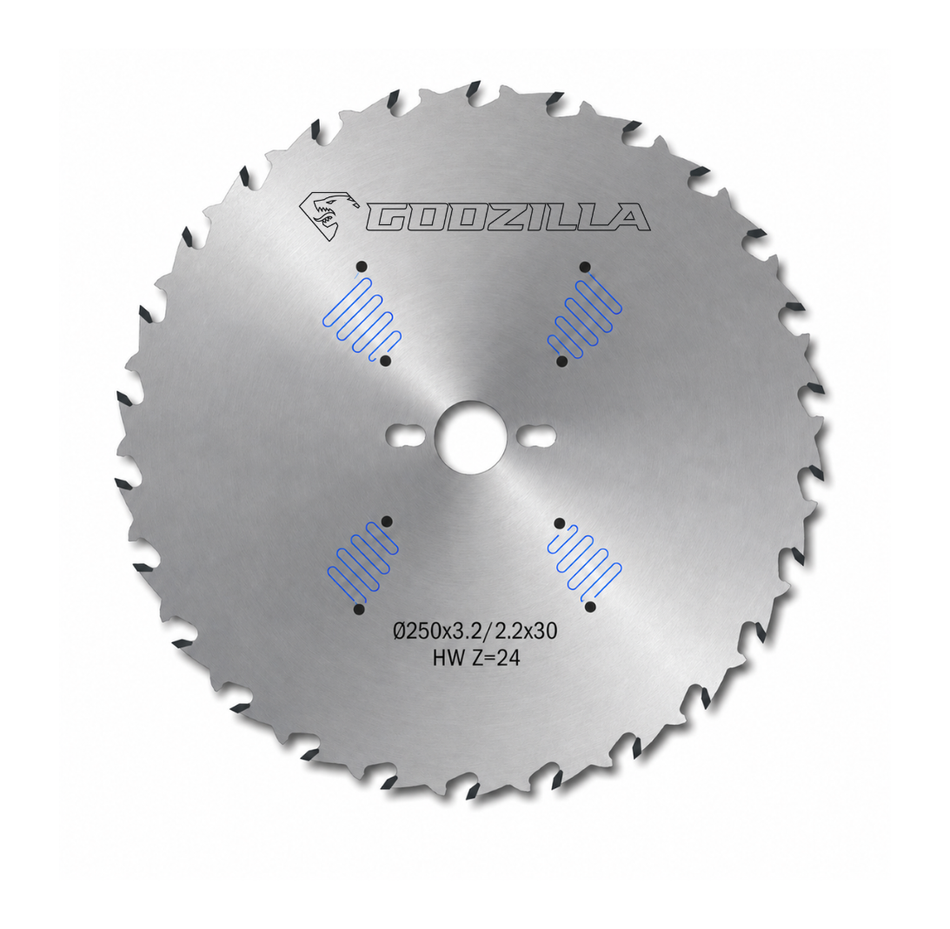 Lama Circolare X-Treme per tagli lungo vena Diametro 250 Z24 Foro 30mm - GodzillaBits