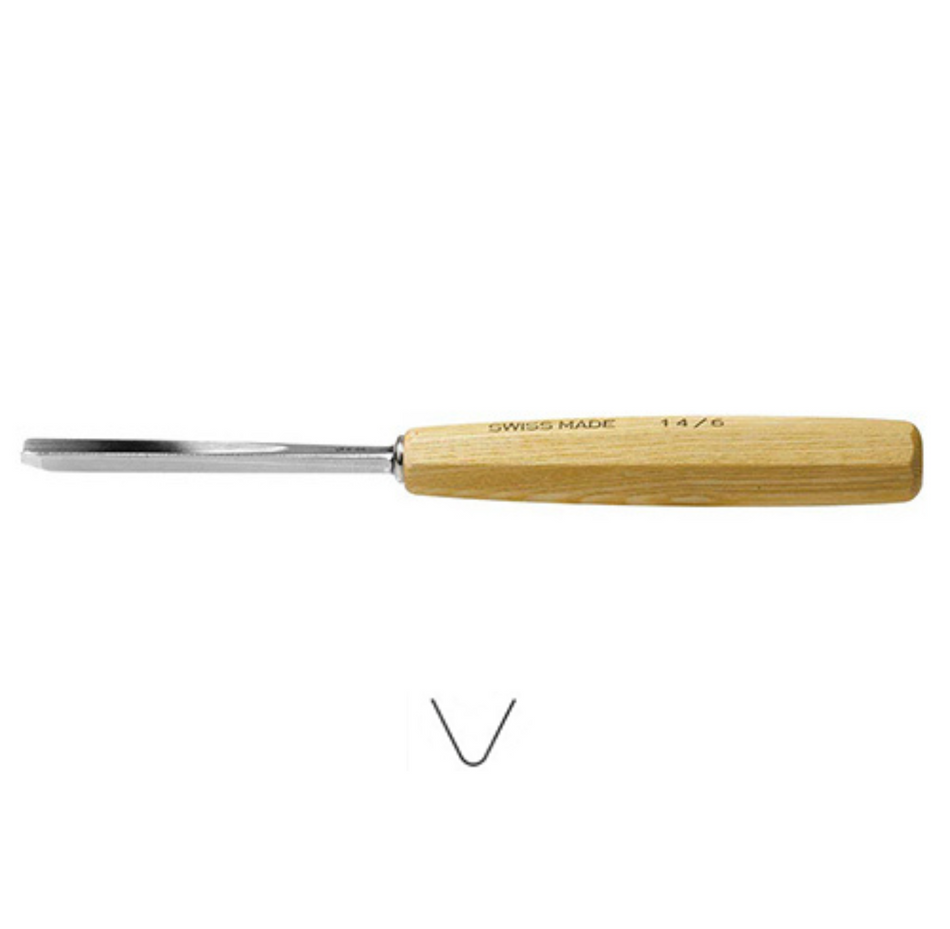 Profil de gouge droite Pfeil PF14- (coupe en V arrondie à 55°)