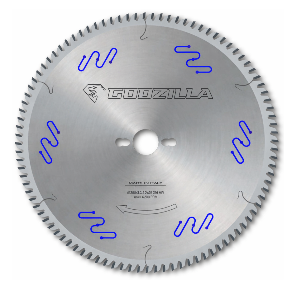 Lama circolare per taglio pannelli legno, multistrati, laminato e truciolare Diam. 300mm F. 30 mm GodzillaBits