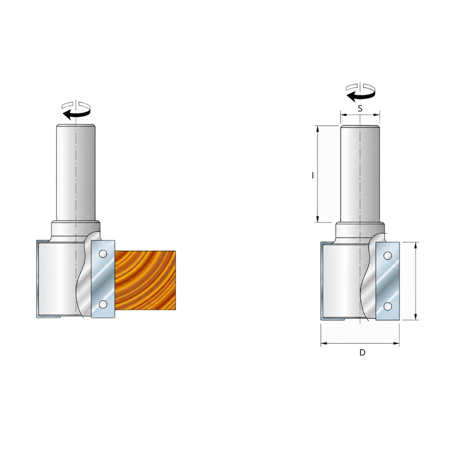 Punta portacoltelli reversibili per contornare LTS.3Q.001