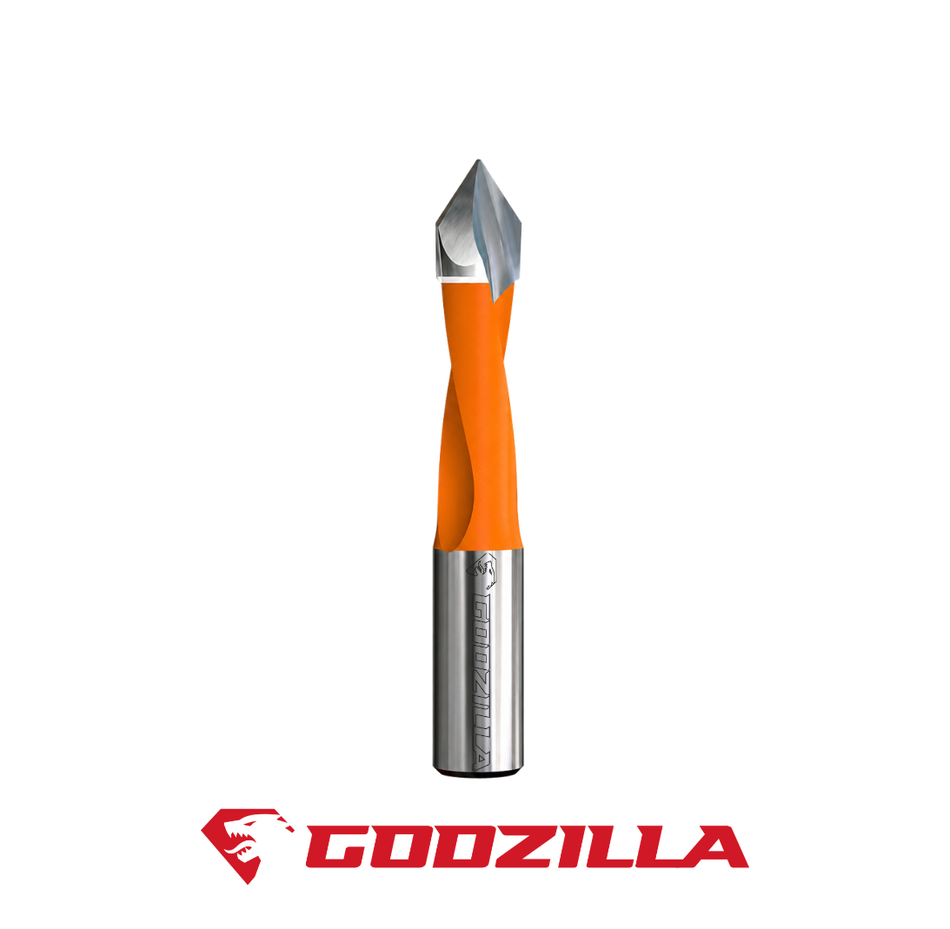 Punte foratrici 4 gole, fori ciechi LTS.034.050 Rotazione sinistra GodzillaBits