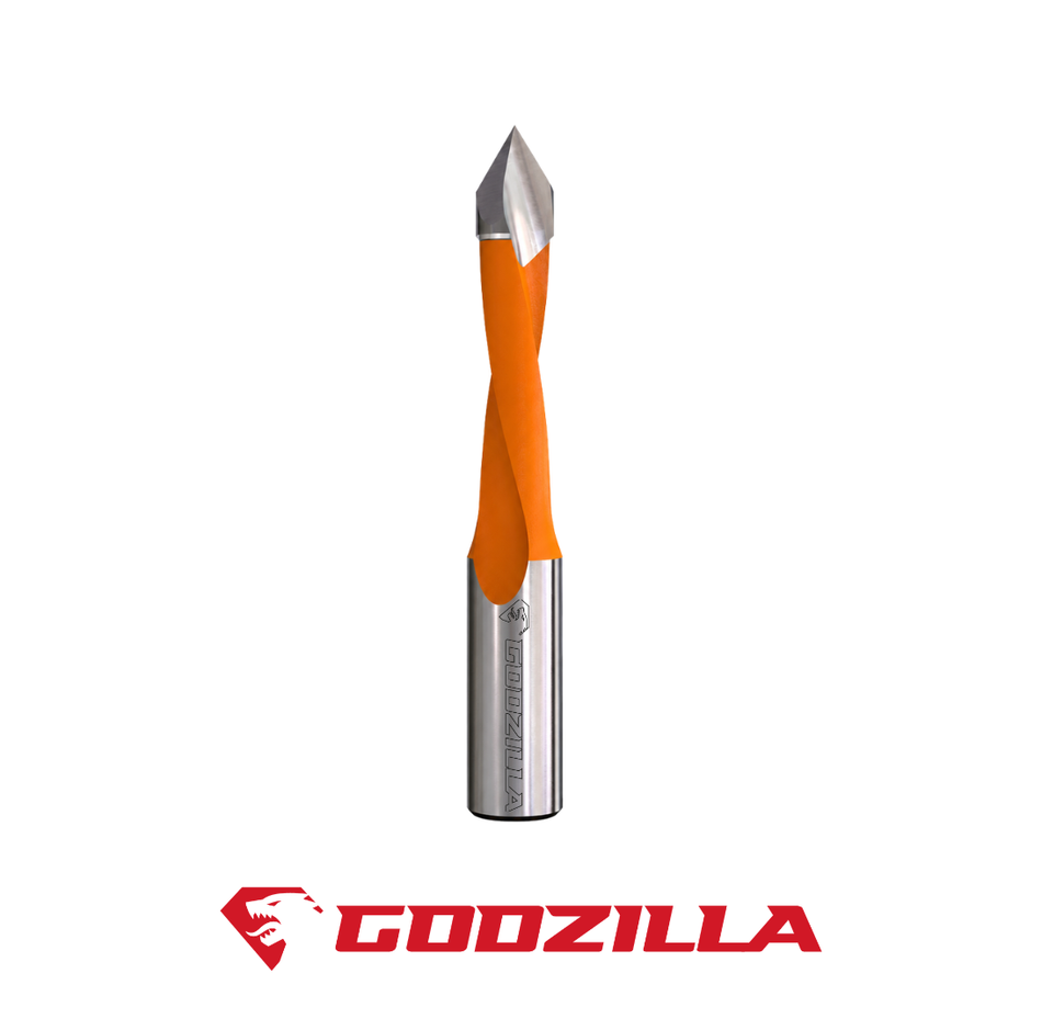 Punte foratrici 4 gole, fori ciechi LTS.033 Rotazione sinistra GodzillaBits