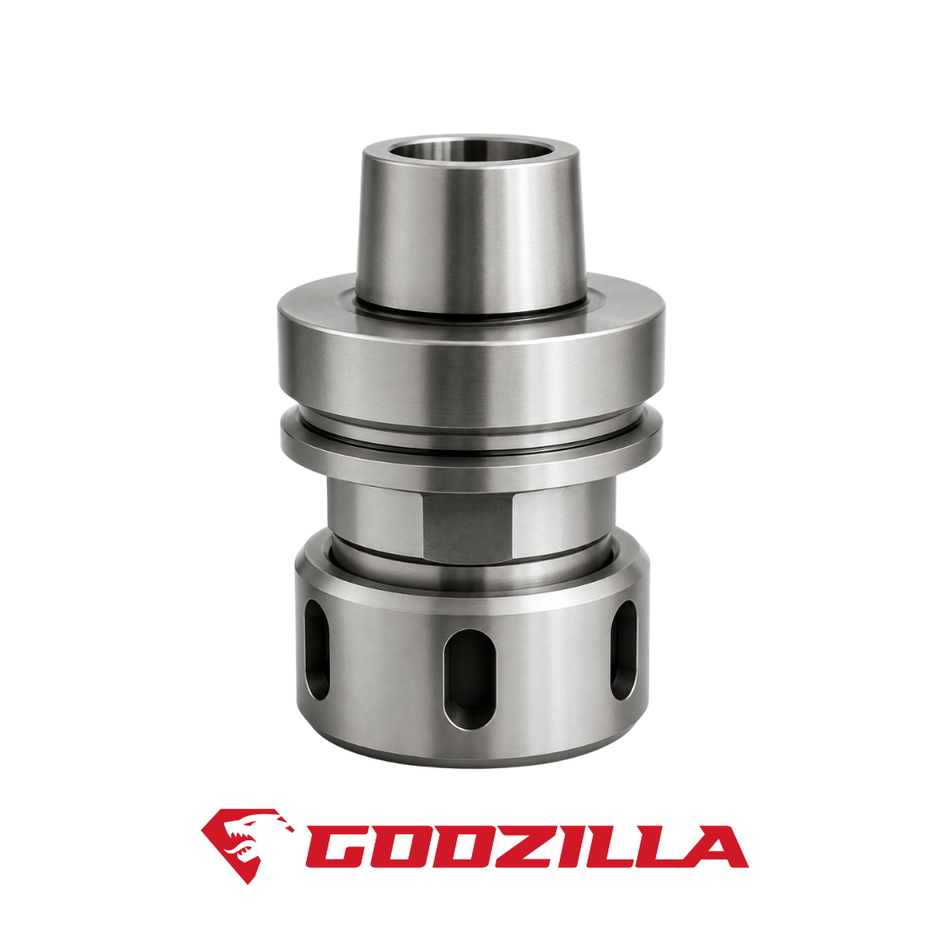 Mandrini a pinze elastiche E0C25 con attacco conico HSK-63F LTS.120 GodzillaBits