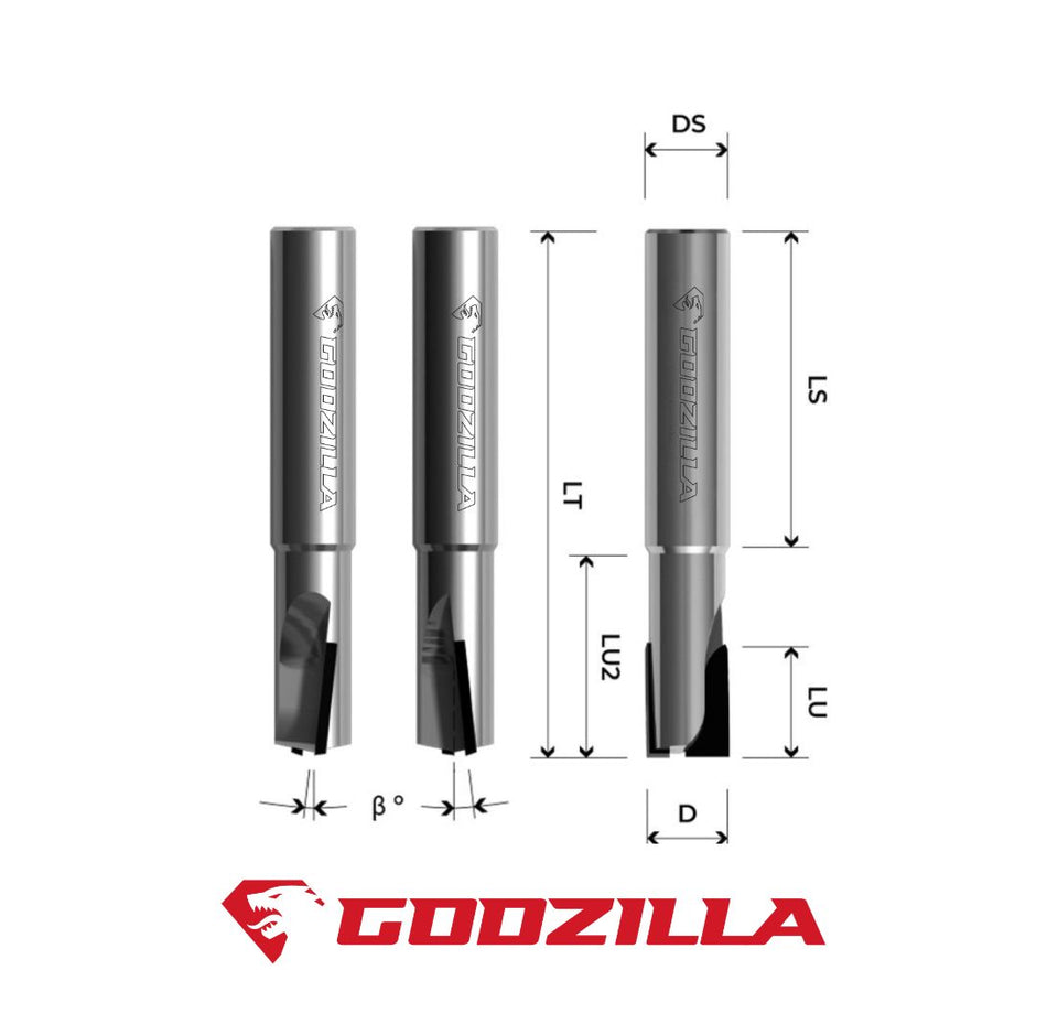 Fresa Diamantata Z=1+1 Positiva & Negativa - GodzillaBits DIA