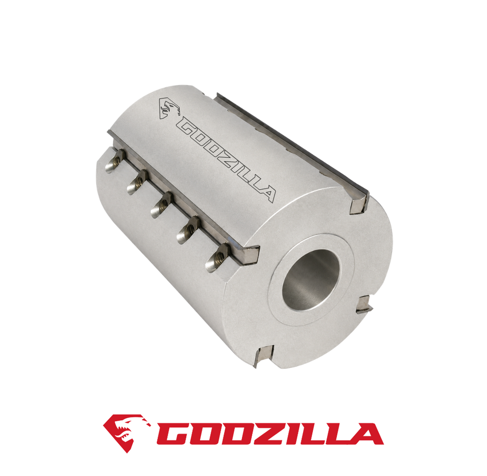 Testa a piallare con coltelli reversibili in HM integrale in alluminio GodzillaBits