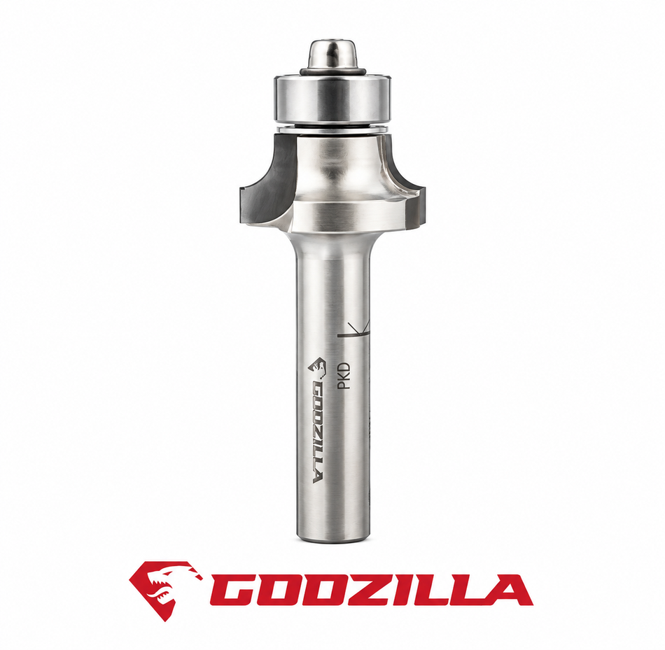 Fresa a raggio concavo in diamante PCD con cuscinetto copiatore - GodzillaBits