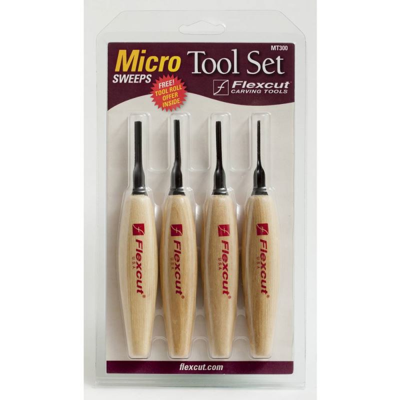 Set micro sgorbie intaglio scultura legno Flexcut MT300