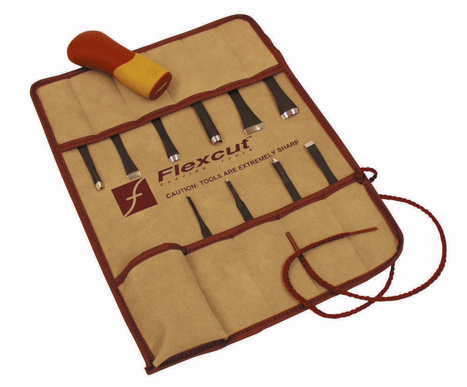 SET DI 10 MINI SGORBIE SCULTURA CON CUSTODIA FLEXCUT SK107