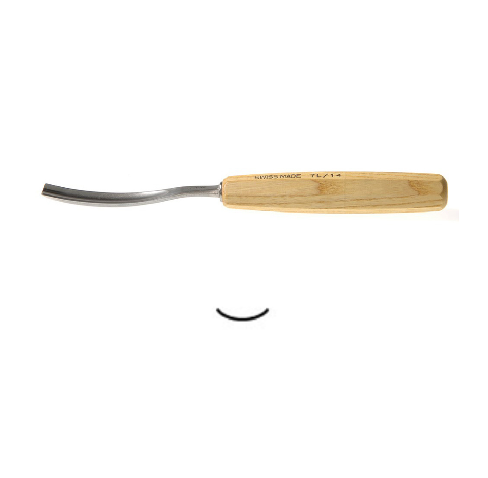 Gebogene Stechbeitel Pfeil Profil PF07L