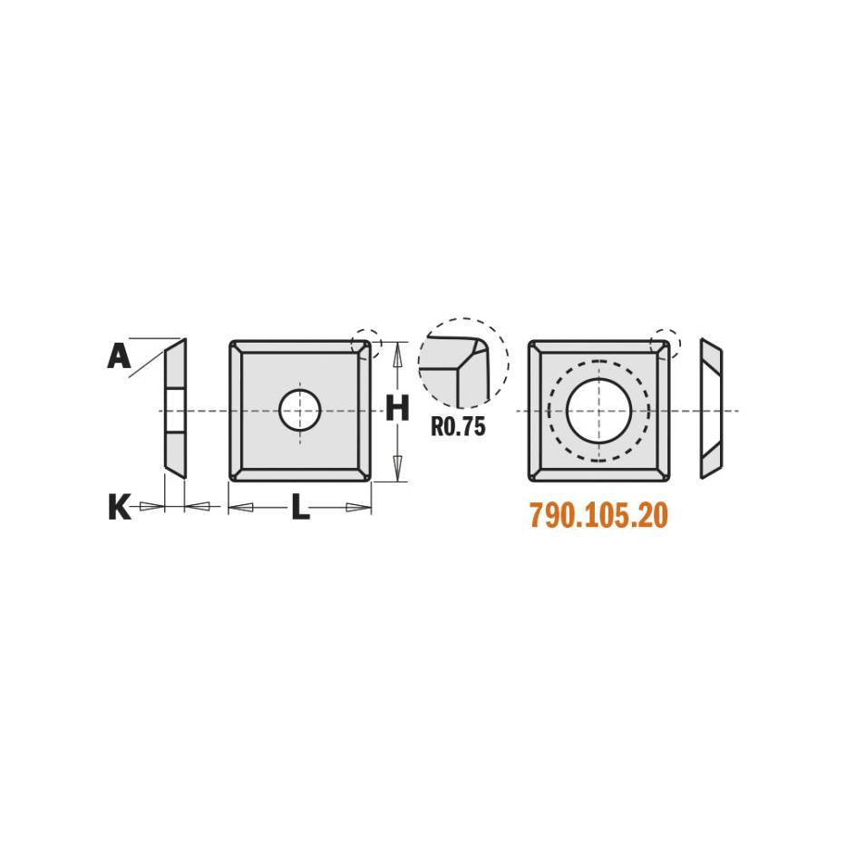 COUTEAUX RÉVERSIBLES STANDARD - 4 LAMES