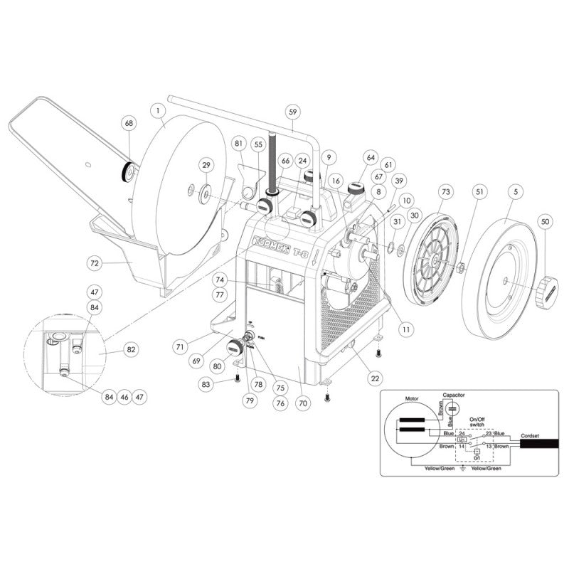 EZ-250 Dado di ricambio EzyLock per smerigliatrici TORMEK