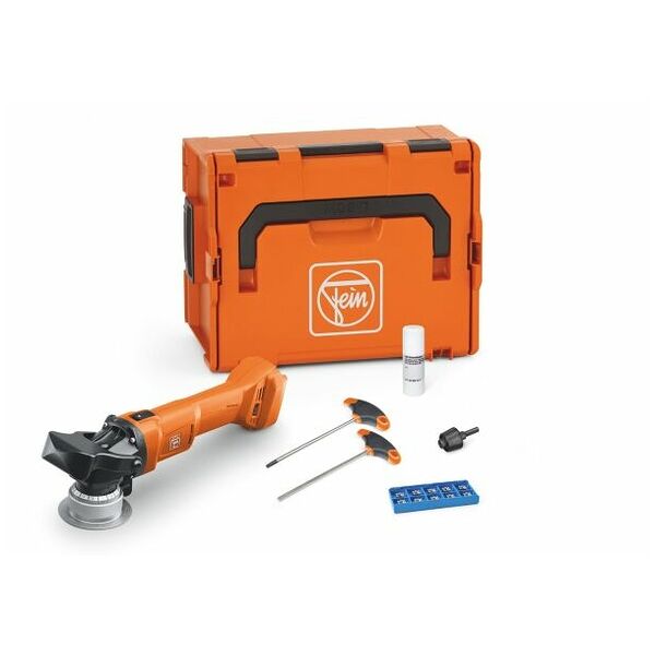Chanfreineuse sans fil jusqu'à 5 mm avec kit utilisateur, kit de base AKFH 18-5 AS pour chanfrein droit 