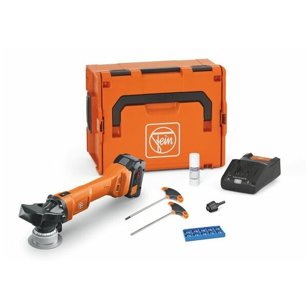 Chanfreineuse sans fil jusqu'à 5 mm avec kit utilisateur, kit de base de chanfreinage droit AKFH 18-5 AS avec 1 batterie ProCORE de 8 Ah 