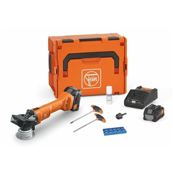 Chanfreineuse sans fil jusqu'à 5 mm avec kit utilisateur, kit de base de chanfreinage droit AKFH 18-5 AS avec 2 batteries ProCORE de 8 Ah 
