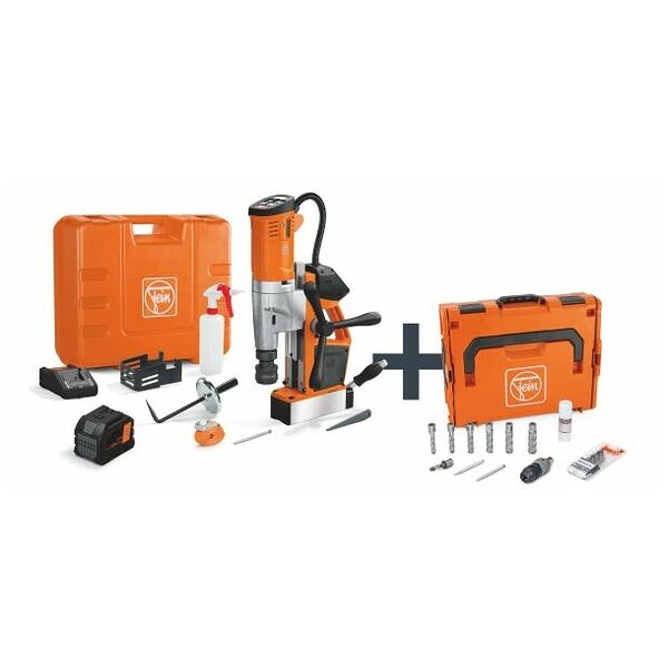 Perceuse universelle sans fil avec foret à noyau magnétique jusqu'à 35 mm, avec kit utilisateur, AKBU 35 PMQW 18 V AS Construction-Site 1x 12 Ah, queue Weldon 3/4 po / HSS NOVA 50 
