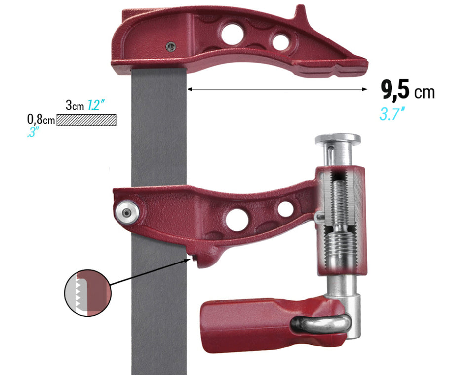 MAXI E PIHER-UDŹWIG 9,5 cm PRĘT 30x8 mm
