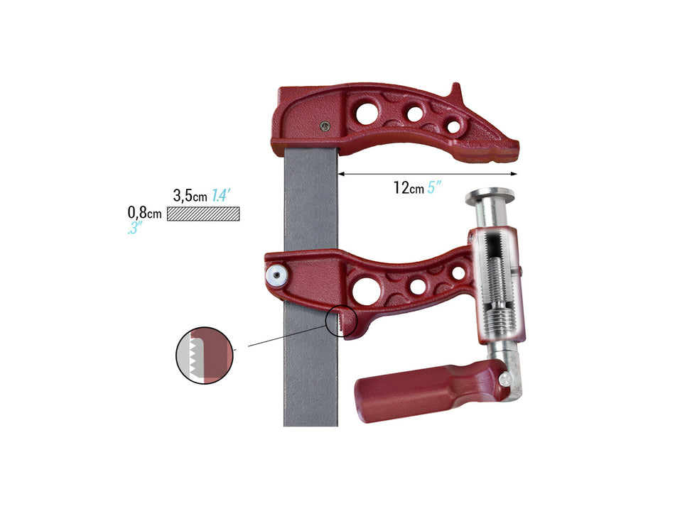 MAXI F PIHER-UDŹWIG 12 cm PRĘT 35x8 mm