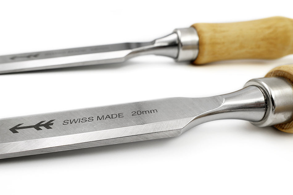 Set di 6 scalpelli Pfeil in scatola di legno con manico rinforzato Pfeil PFCM1-K4