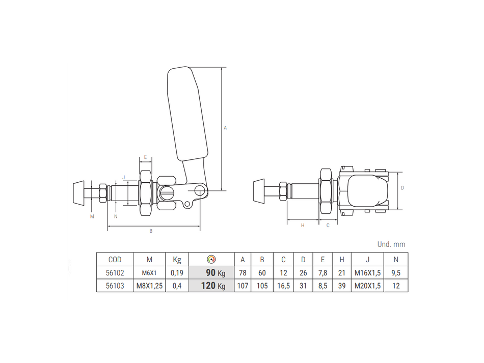 AXIAL-KNIEKLEMME
